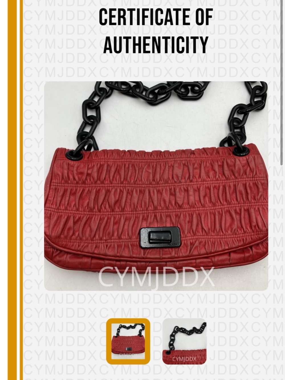 Prada Red Gaufre bag - Picture 14 of 15